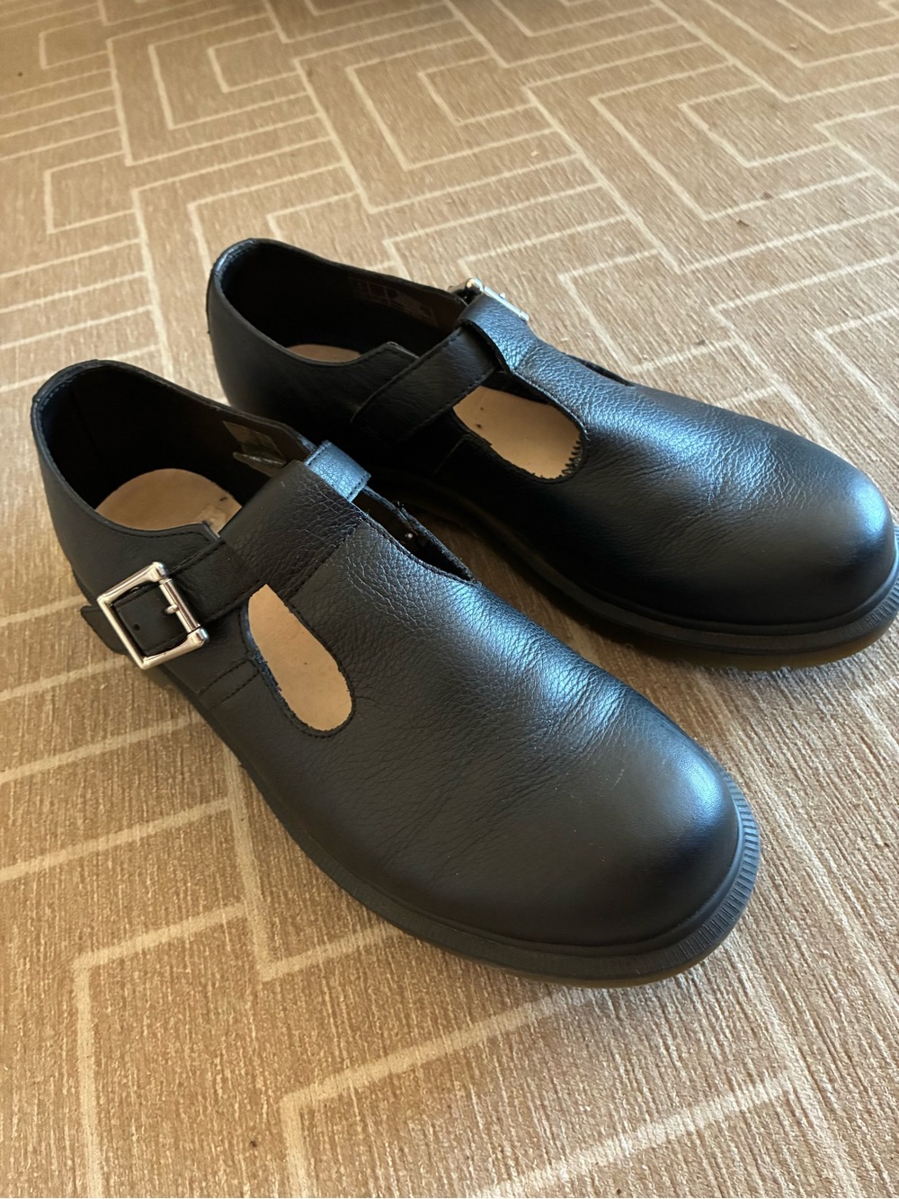 Dr. Martens Black Leather T-strap Mary Janes